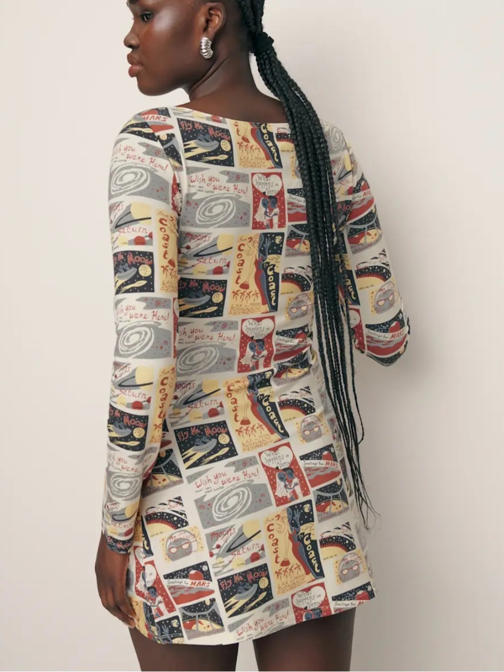 LIKE NEW REFORMATION Jaelynn Knit Dress, Greetings, size S - Picture 3 of 7